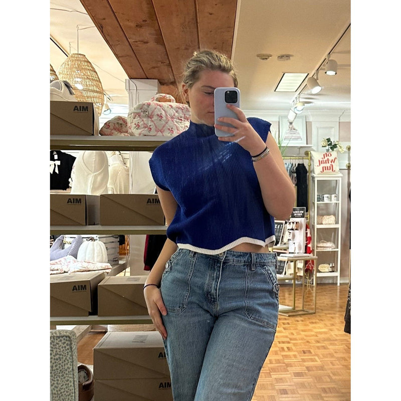 Royal Blue Sweater Top