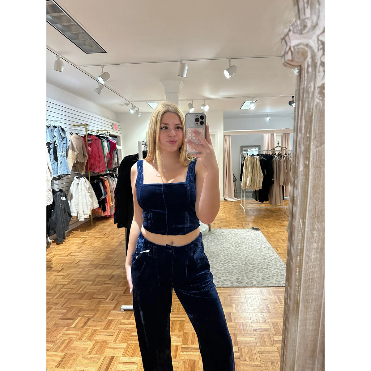 Velvet Corset Top