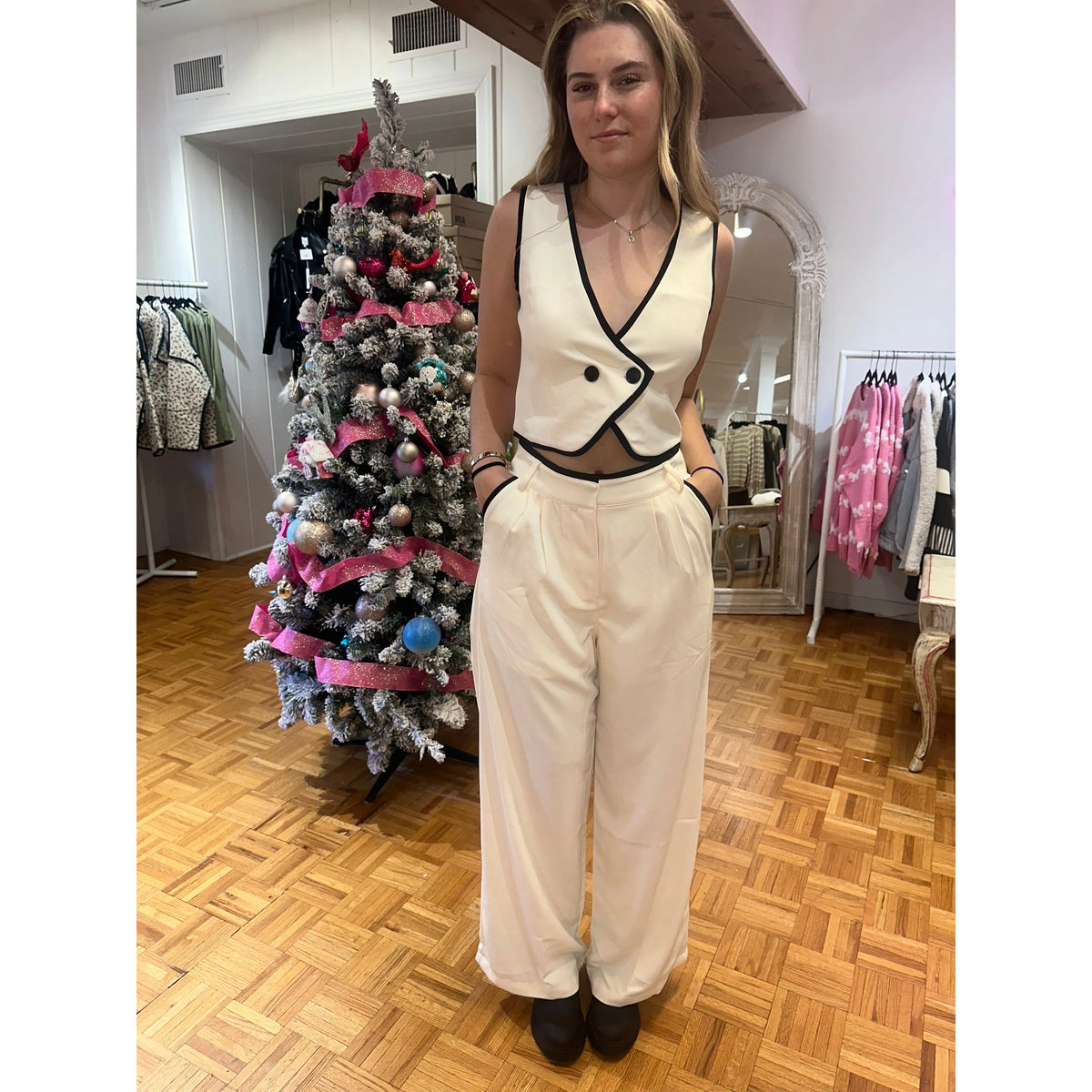 Contrast Pants