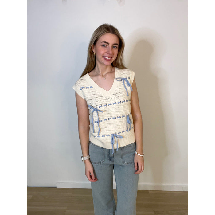 Baby Blue Bow Top