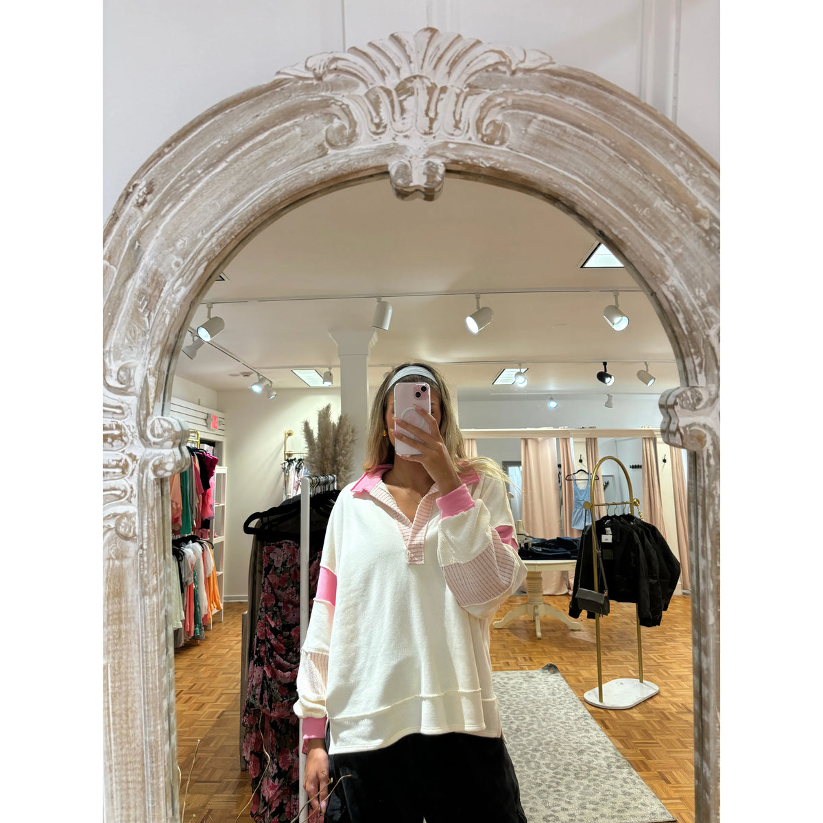 Touch of Pink Sweater
