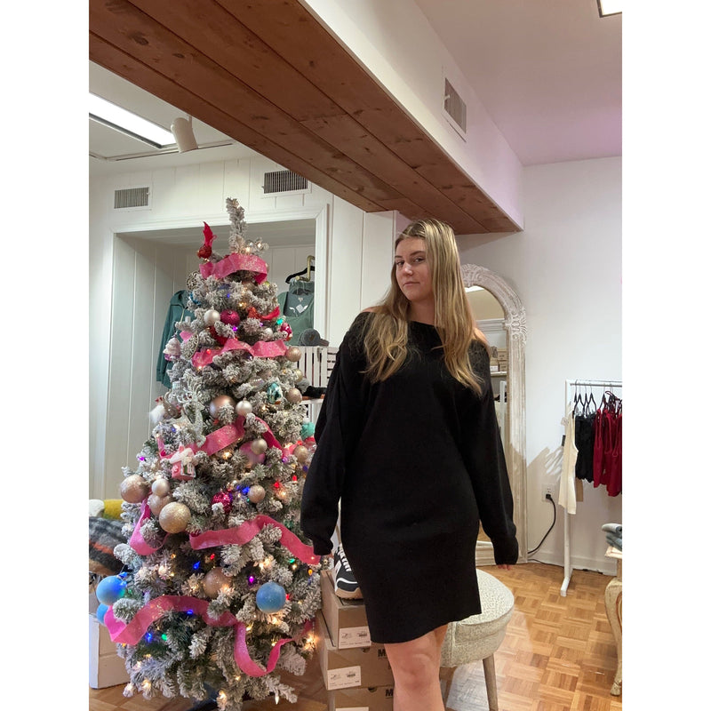 Off Shoulder Black Dress