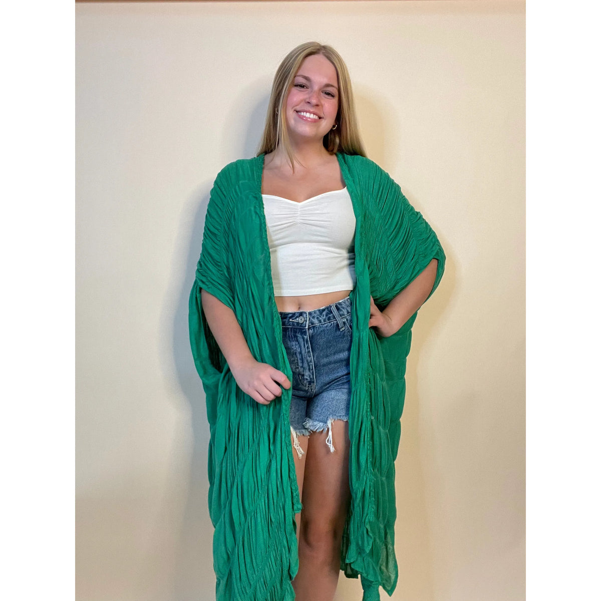 Lacey trim Kimono