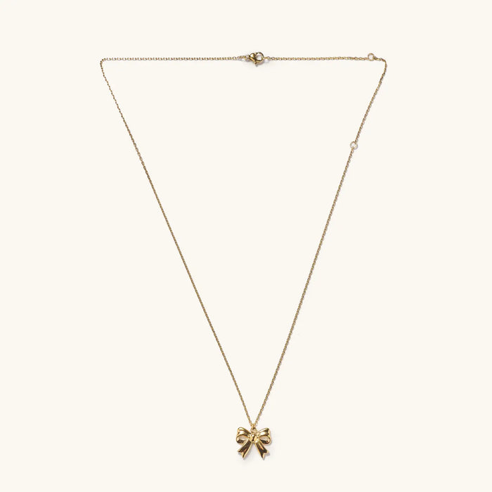 Bow Necklace - Gold
