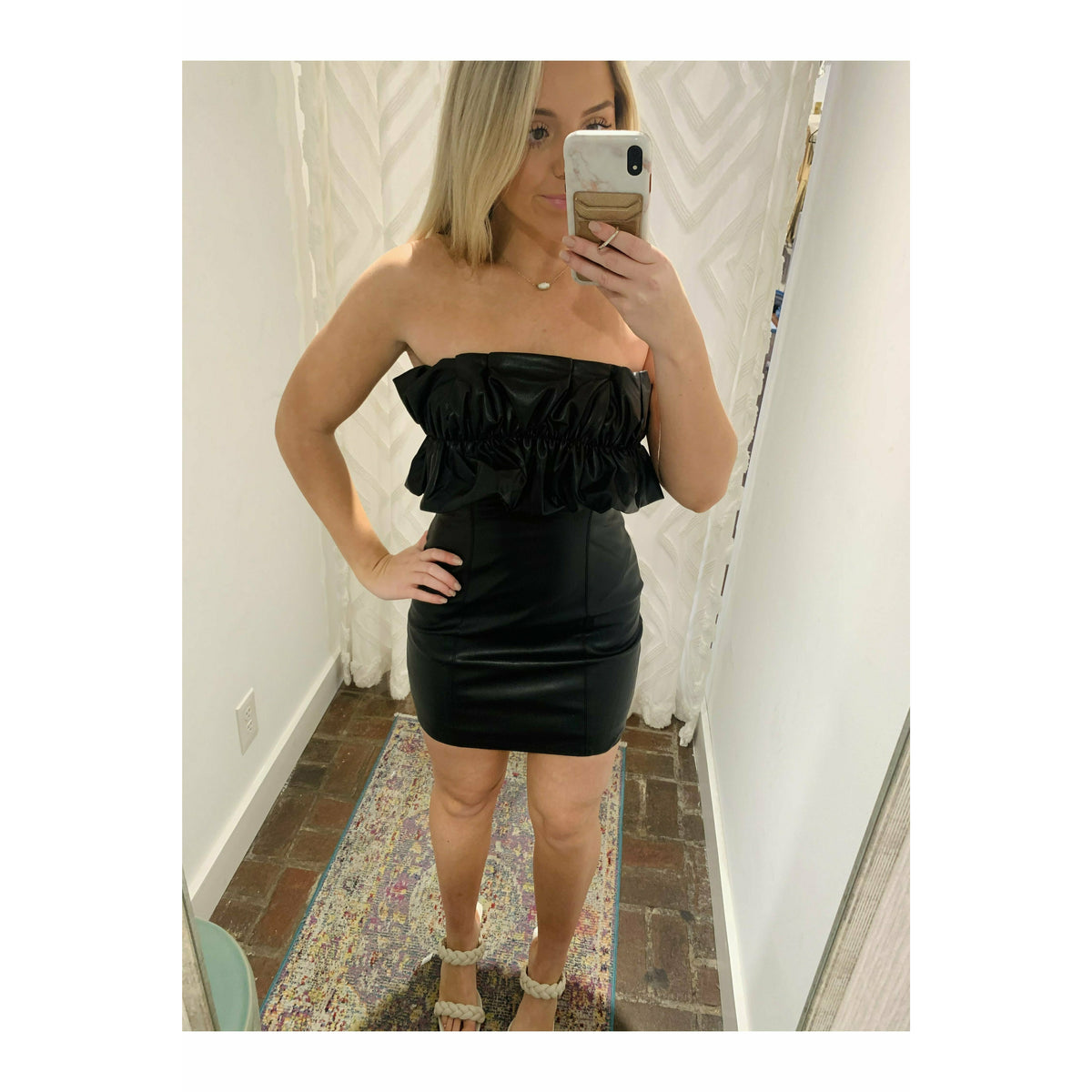 Black Ruched Dress