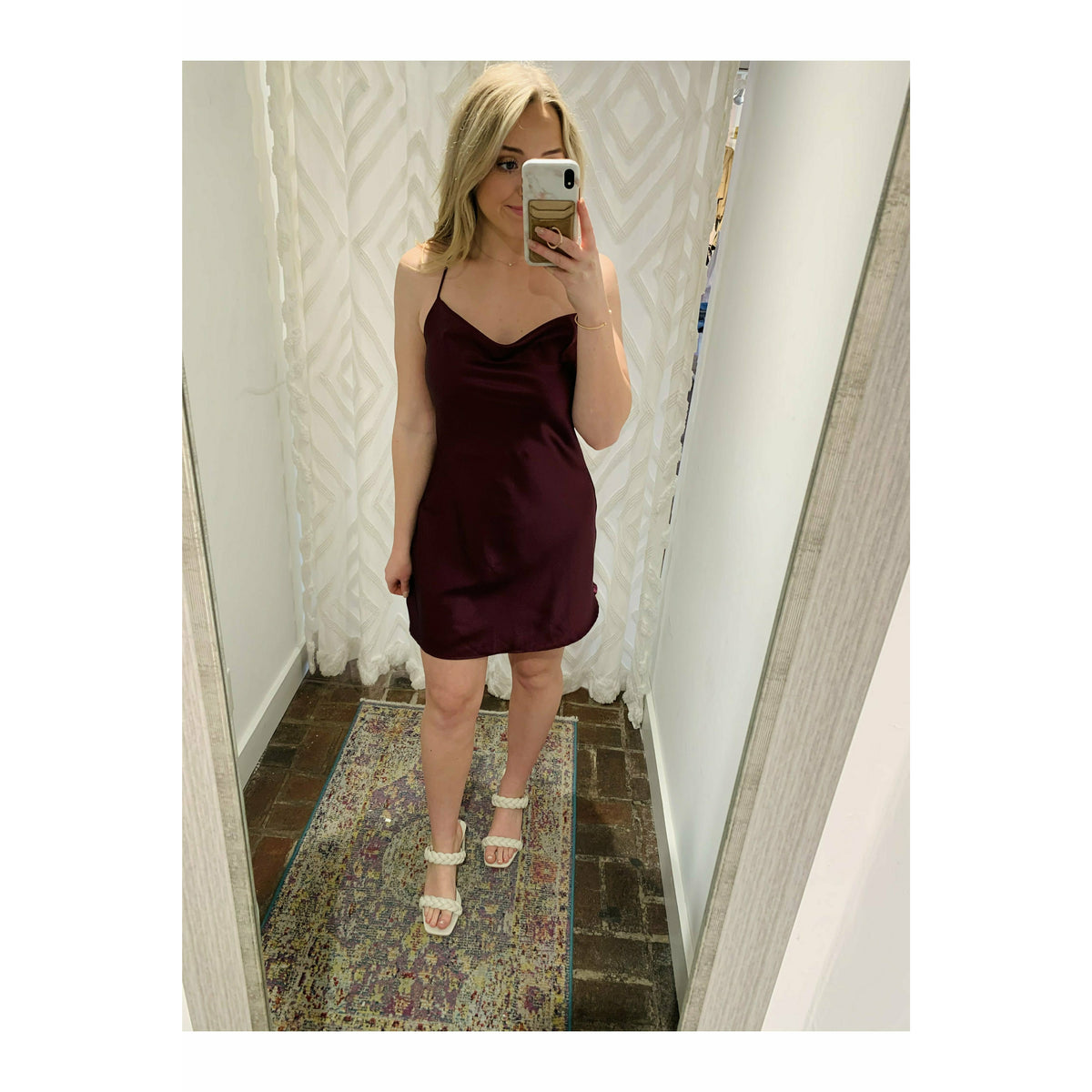 Plum Satin Dress