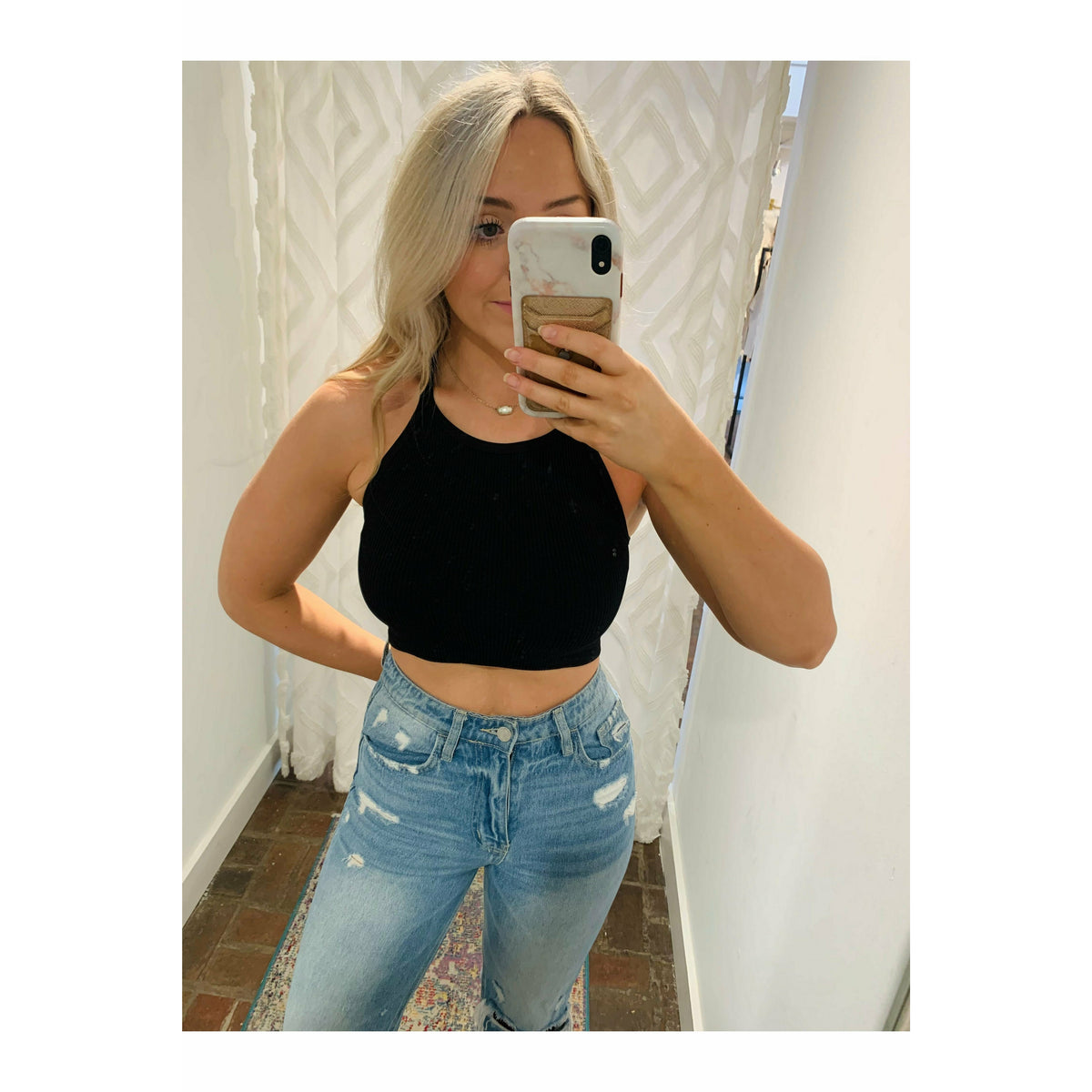 High Neck Seamless Crop
