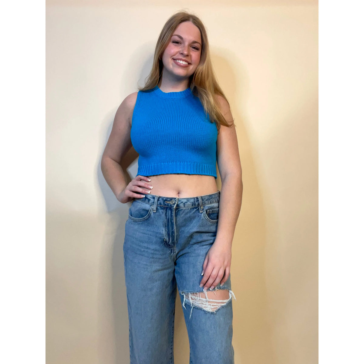 Cropped Tank Sweater
